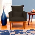 Kit 2 Poltrona Decorativa Duda Com Base De Madeira Para Sala