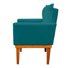 Kit 2 Poltrona Decorativa Duda Com Base De Madeira Para Sala