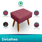 Kit 2 Poltrona Decorativa Duda Com Puff New Para Sala E Quart