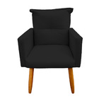 Kit 2 Poltrona Decorativa Duda Com Puff New Para Sala E Quart