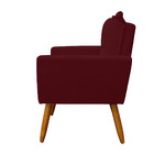 Kit 2 Poltrona Decorativa Duda Para Sala E Quarto Suede Bordo