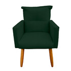 Kit 2 Poltrona Decorativa Duda Para Sala E Quarto Suede Verde