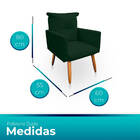 Kit 2 Poltrona Decorativa Duda Para Sala E Quarto Suede Verde