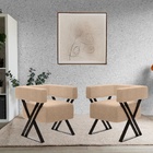 Kit 2 Poltrona Decorativa Dunas Pés Metal Estilo Industrial B