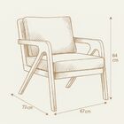 Kit 2 Poltrona Decorativa E Puff Sala Moderno Escritório Dora