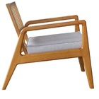 Kit 2 Poltrona Decorativa Estofada Sevilha Natural Palha E Te