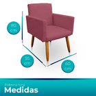 Kit 2 Poltrona Decorativa Nina Com Puff New Para Sala E Quart