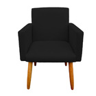 Kit 2 Poltrona Decorativa Nina Com Puff New Para Sala E Quart