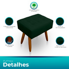 Kit 2 Poltrona Decorativa Nina Com Puff New Para Sala E Quart