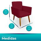 Kit 2 Poltrona Decorativa Nina Para Sala E Quarto Suede - Jyl