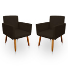 Kit 2 Poltrona Decorativa Nina Para Sala E Quarto Suede - Jyl