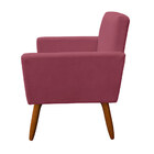 Kit 2 Poltrona Decorativa Nina Para Sala E Quarto Suede Rose-