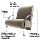 Kit 2 Poltrona Decorativa Olinda Para Sala Recepção Com Braço