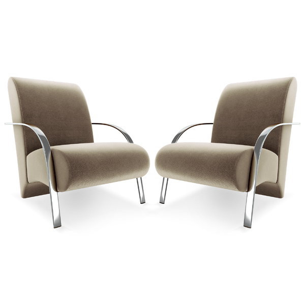 Kit 2 Poltrona Decorativa Olinda Para Sala Recepção Com Braço