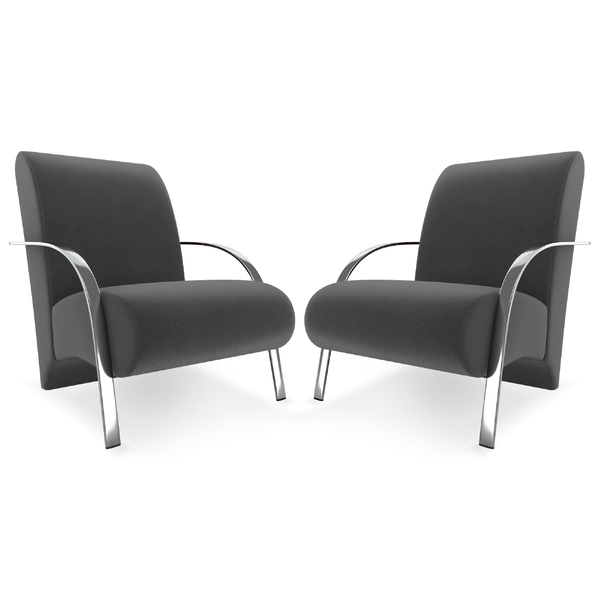 Kit 2 Poltrona Decorativa Olinda Para Sala Recepção Com Braço