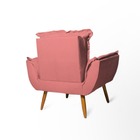 Kit 2 Poltrona Decorativa Opala Suede Rose Web Shop Moveis