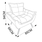 Kit 2 Poltrona Decorativa Opala Suede Rose Web Shop Moveis