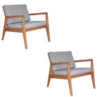 Kit 2 Poltrona Decorativa Para Sala De Tv Itapuã Castanho Pal