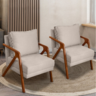 Kit 2 Poltrona Decorativa Para Sala Recepção Consultório Refo