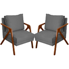 Kit 2 Poltrona Decorativa Para Sala Recepção Consultório Refo