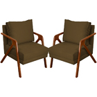 Kit 2 Poltrona Decorativa Para Sala Recepção Consultório Refo