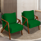 Kit 2 Poltrona Decorativa Para Sala Recepção Consultório Refo