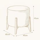 Kit 2 Poltrona Decorativa Puff Sala Moderno Escritório Lana B