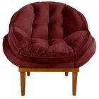 Kit 2 Poltrona Decorativa Recepção Marcela Veludo Marsala