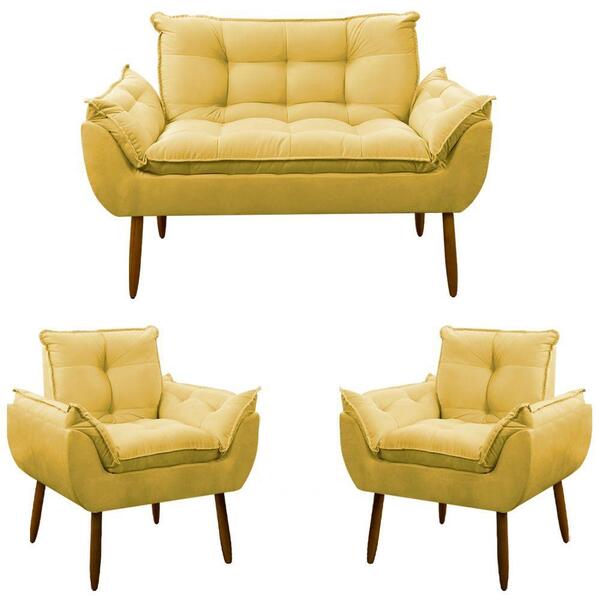 Kit 2 Poltrona Decorativa Sala De Estar Escritório Quarto 1 N