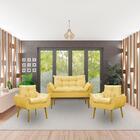 Kit 2 Poltrona Decorativa Sala De Estar Escritório Quarto 1 N