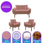 Kit 2 Poltrona Decorativa Sala De Estar Escritório Quarto 1 N