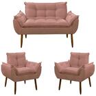 Kit 2 Poltrona Decorativa Sala De Estar Escritório Quarto 1 N