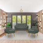 Kit 2 Poltrona Decorativa Sala De Estar Escritório Quarto 1 N