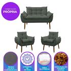 Kit 2 Poltrona Decorativa Sala De Estar Escritório Quarto 1 N