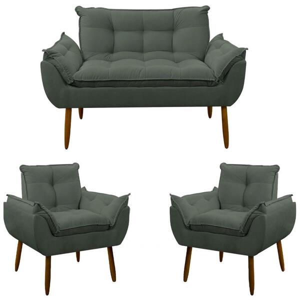 Kit 2 Poltrona Decorativa Sala De Estar Escritório Quarto 1 N