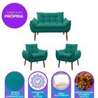 Kit 2 Poltrona Decorativa Sala De Estar Escritório Quarto 1 N