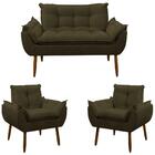 Kit 2 Poltrona Decorativa Sala De Estar Escritório Quarto 1 N