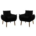 Kit 2 Poltrona Decorativa Sala De Estar Escritório Quarto Pre