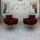 Kit 2 Poltrona Decorativa Sala De Estar Escritório Quarto Pri