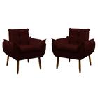 Kit 2 Poltrona Decorativa Sala De Estar Escritório Quarto Pri