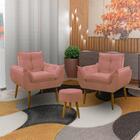 Kit 2 Poltrona Decorativa Sala De Estar Escritório Quarto Pri