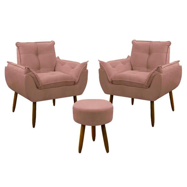 Kit 2 Poltrona Decorativa Sala De Estar Escritório Quarto Pri