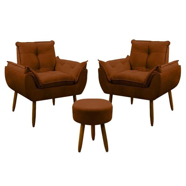 Kit 2 Poltrona Decorativa Sala De Estar Escritório Quarto Pri