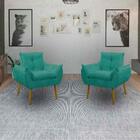 Kit 2 Poltrona Decorativa Sala De Estar Escritório Quarto Pri