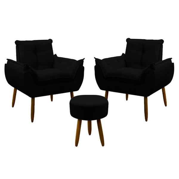 Kit 2 Poltrona Decorativa Sala De Estar Escritório Quarto Pri