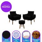 Kit 2 Poltrona Decorativa Sala De Estar Escritório Quarto Pri