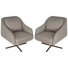 Kit 2 Poltrona Decorativa Sala De Estar Izzie Linho Bege Com