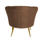 Kit 2 Poltrona Decorativa Sala De Estar Lucca Veludo Terra -