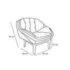 Kit 2 Poltrona Decorativa Sala De Estar Marcela Veludo Cinza