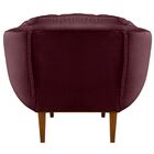 Kit 2 Poltrona Decorativa Sala De Estar Marcela Veludo Vinho